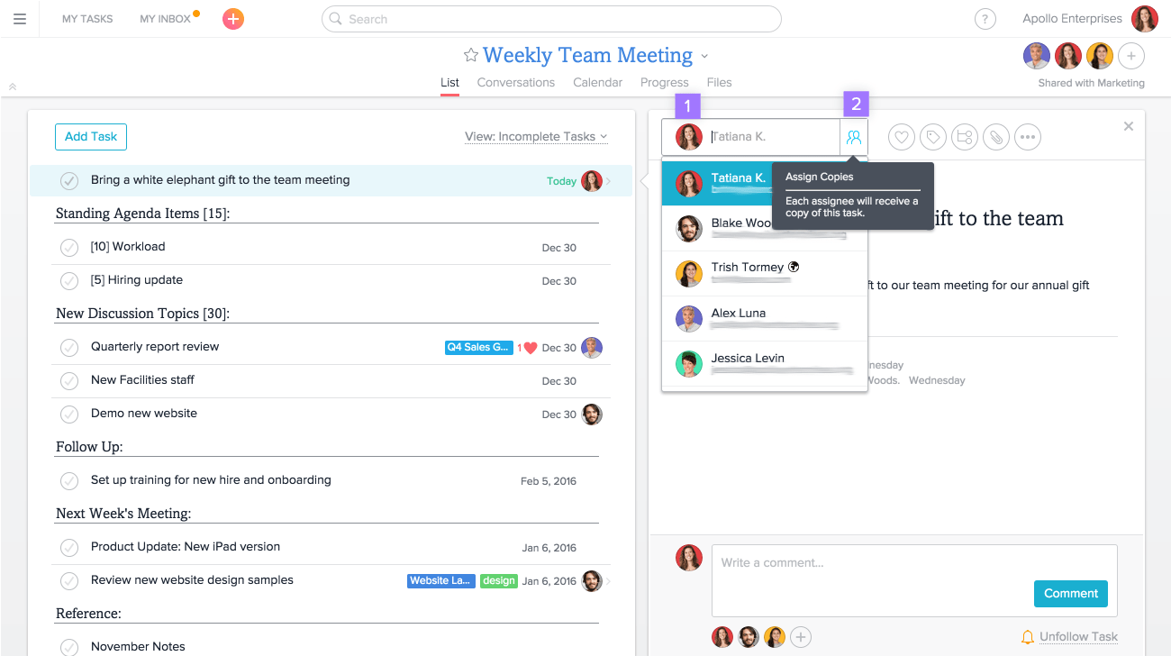 assign tasks to multiple users in asana