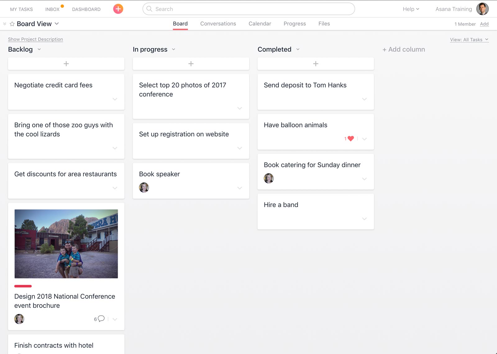 how to get to board view in asana